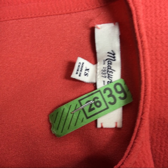 Madewell tailored tee orange size xs - Picture 5 of 6